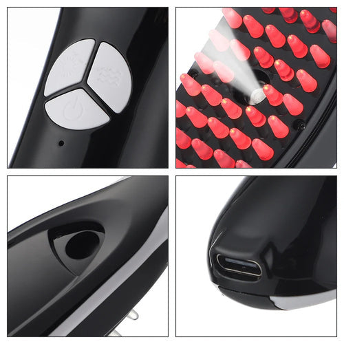Escova LED Anti-queda para Crescimento Capilar 4 em 1 - LEDHairPro