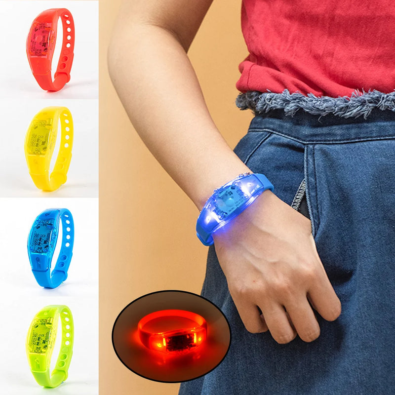 Pulseiras LED Ativadas por Som e Música 🎉🕺 - Desconto Progessivo de até 65%