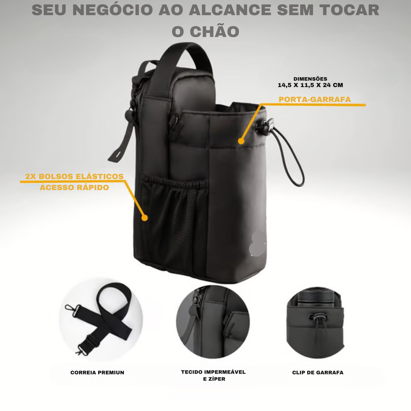 SteelPack Bolsa Magnética para Academia + Garrafa Térmica 1L de Brinde