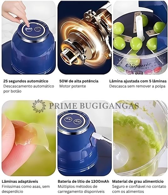 PeelPrime One – Descascador Automático de Frutas e Vegetais