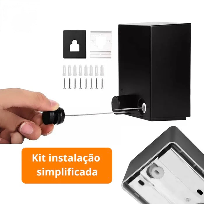 Varal de Aço inox - Invisível e Retrátil