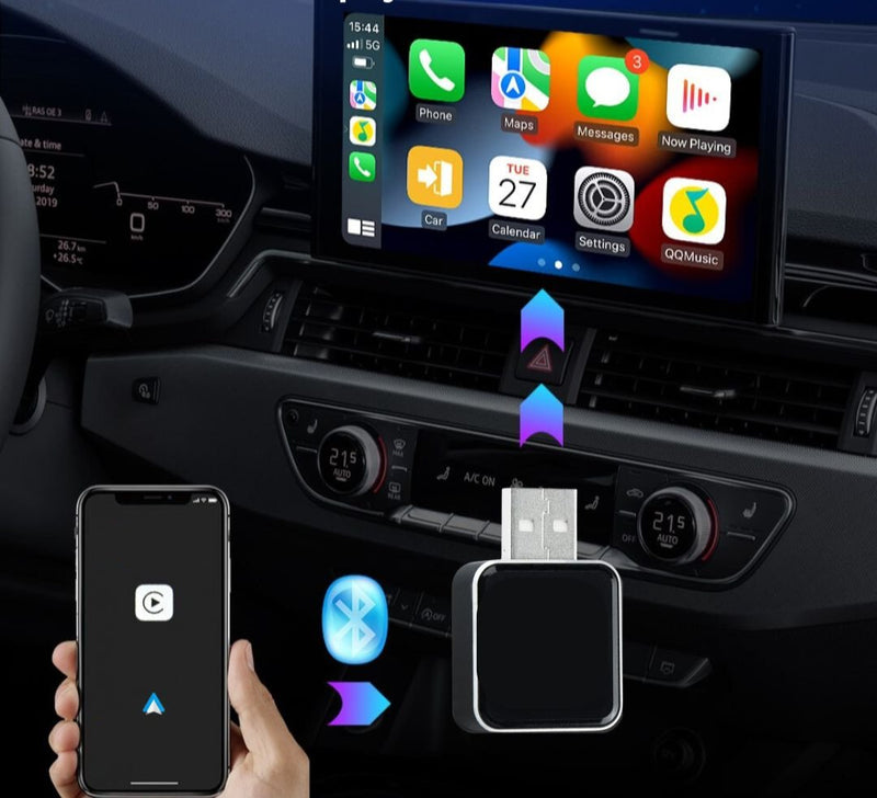 Mini Adaptador Bluetooth Apple CarPlay e Android Auto - MultimidiaWireless™