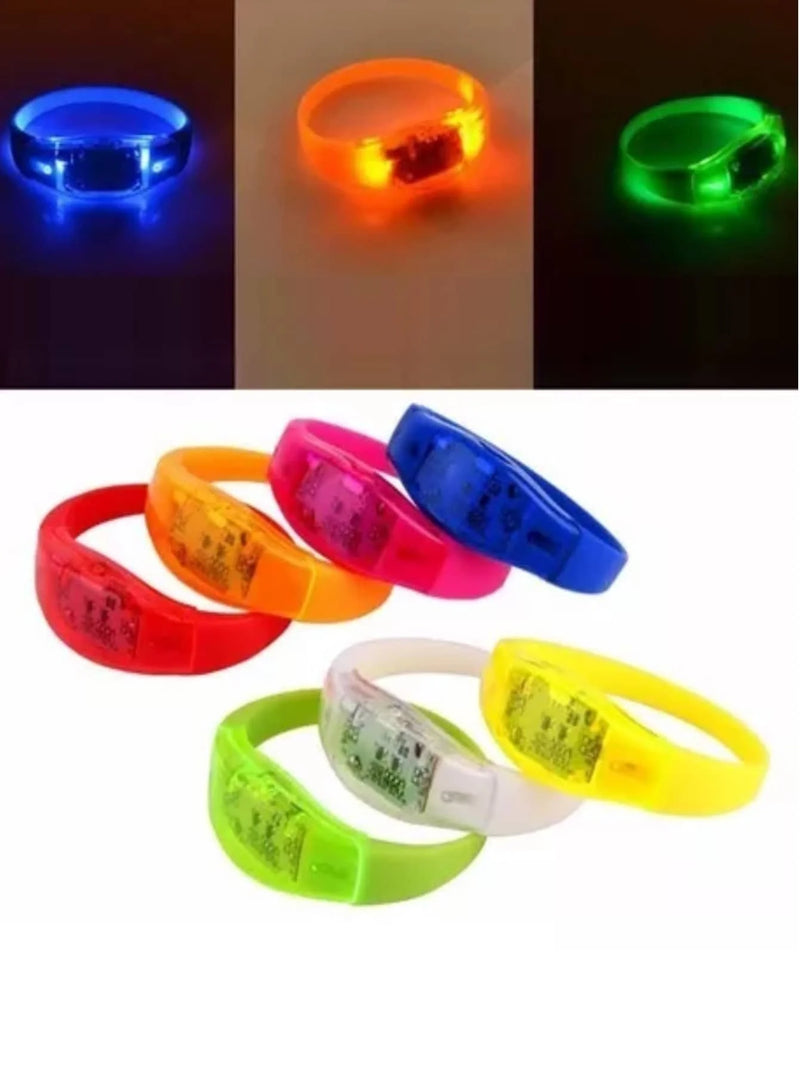 Pulseiras LED Ativadas por Som e Música 🎉🕺 - Desconto Progessivo de até 65%