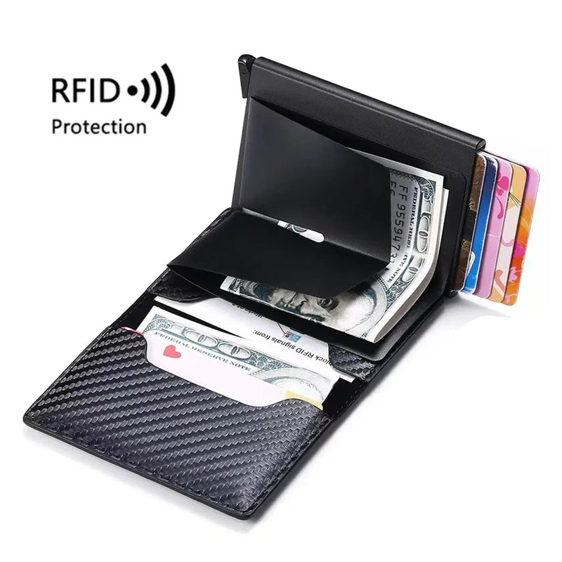 Carteira Slim RFID Anti-Roubo: Segurança e Estilo no Festival! 🎸🔒