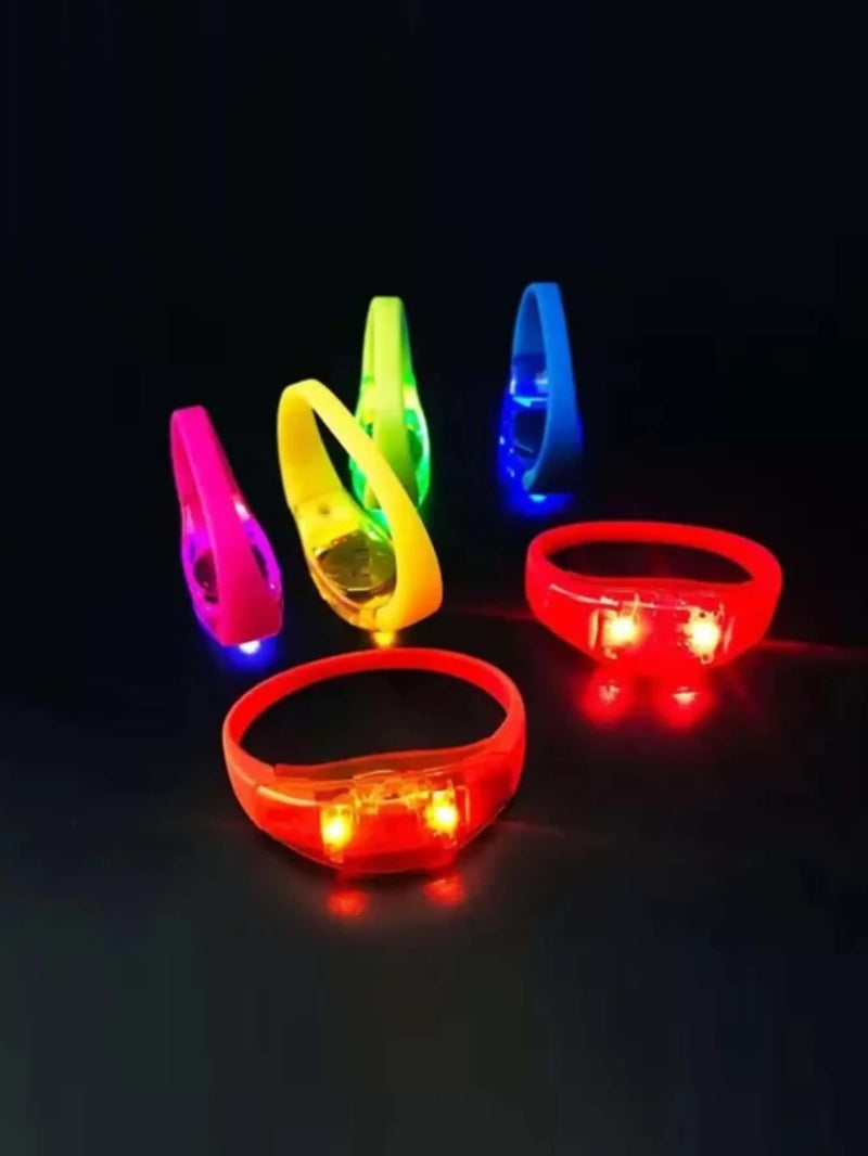 Pulseiras LED Ativadas por Som e Música 🎉🕺 - Desconto Progessivo de até 65%