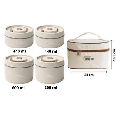 Lancheira Térmica com Potes Térmicos LunchBox