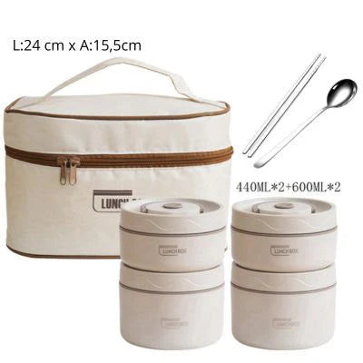Lancheira Térmica com Potes Térmicos LunchBox