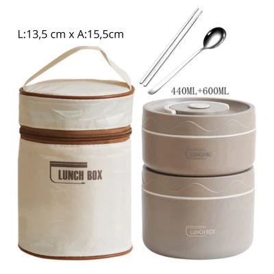 Lancheira Térmica com Potes Térmicos LunchBox