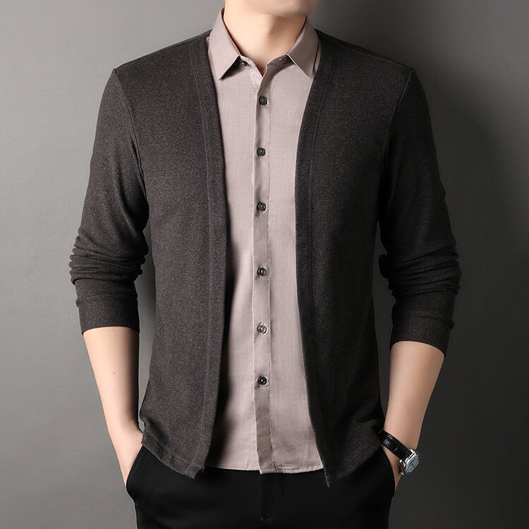 Camisa Cardigan Illusion™ -  Elegância de 2 em 1
