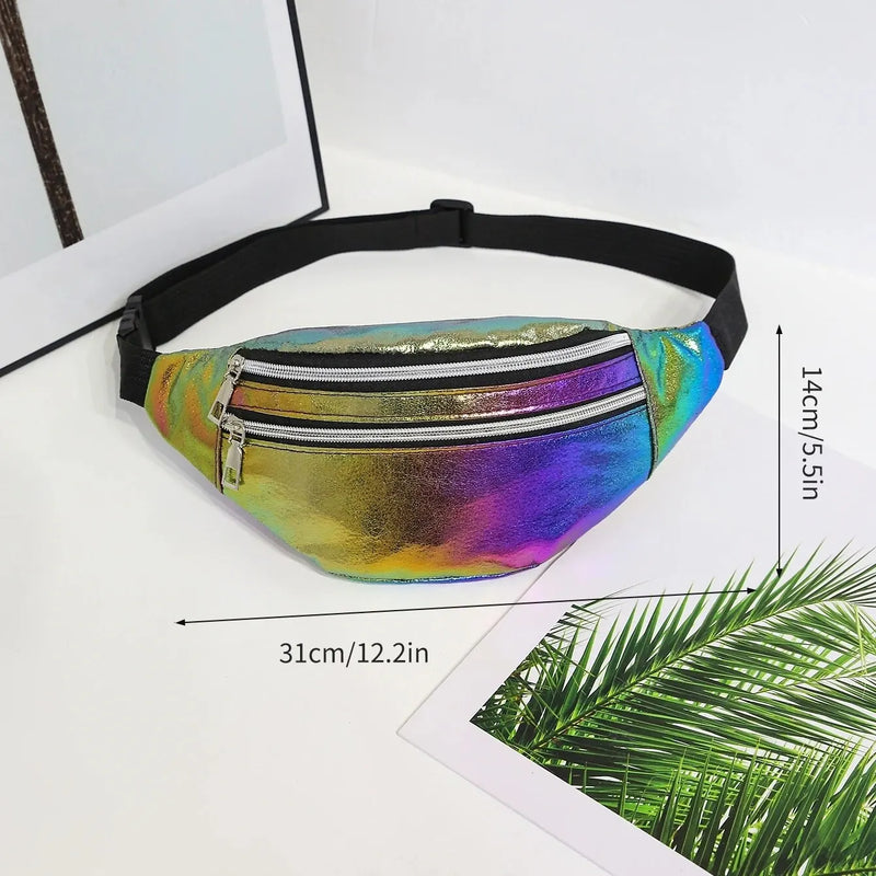 Pochete Holográfica: Estilo e Praticidade no Festival! 🎸 + Frete Grátis! 
