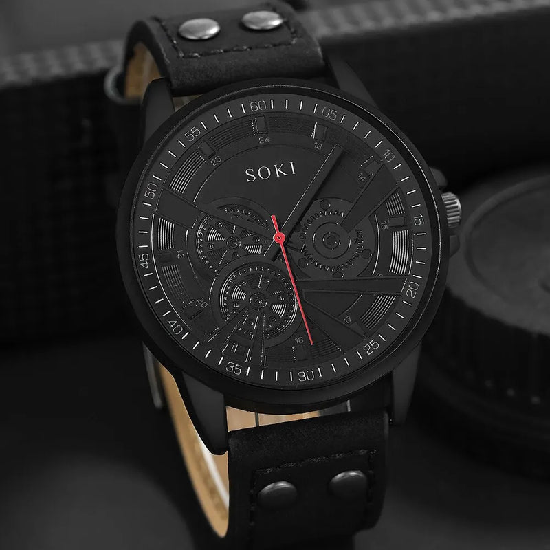 Relógio Masculino SOKI - Estilo e Elegante com Pulseira Extra + Frete Grátis! ⌚✨