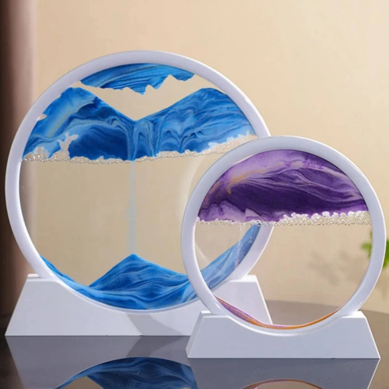 Quadro de Areia em Movimento 3D: Decoração Hipnotizante para Casa/Escritório 🌊