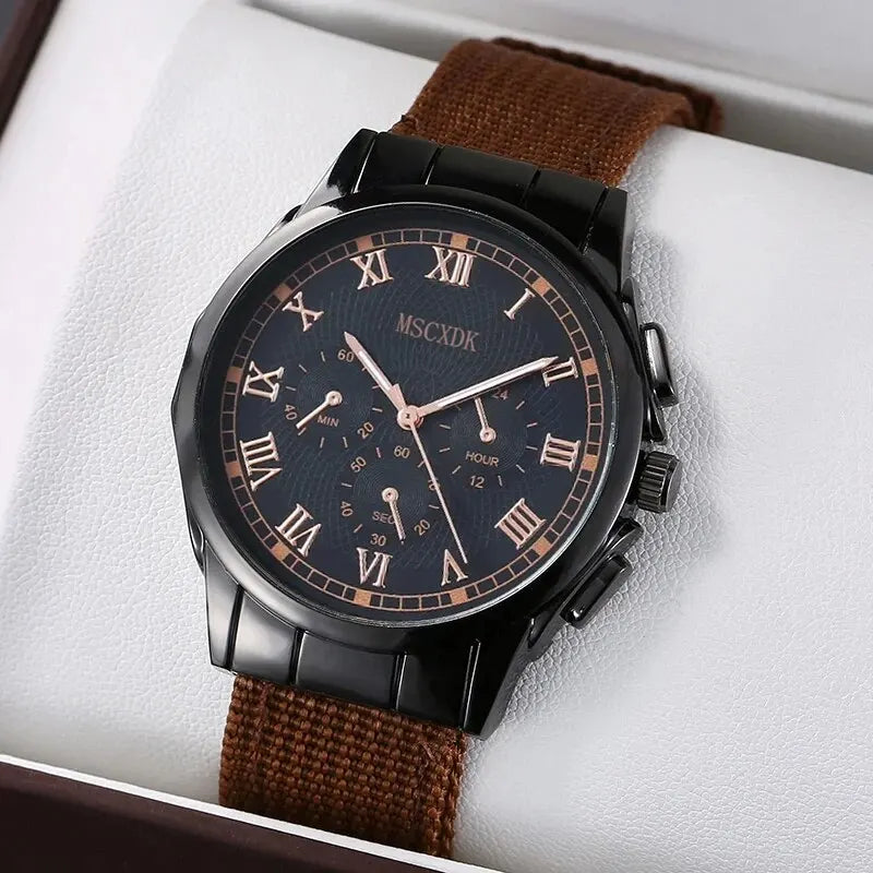 Relógio Masculino MSCXDK - Estilo Casual com Pulseiras Extras + Frete Grátis! ⌚✨