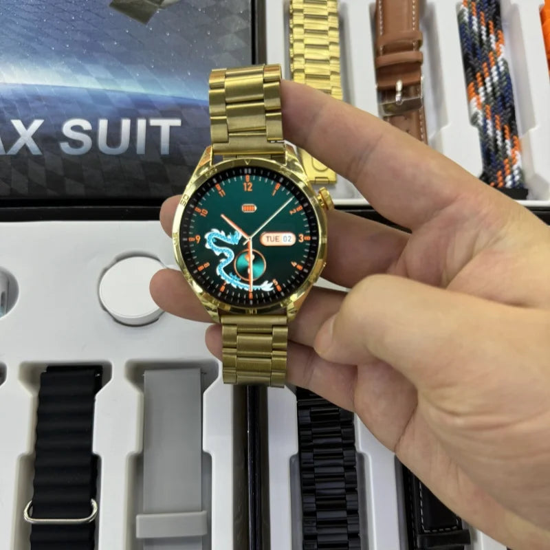SmartWatch GT4 Max Suit: Compre o Relógio e Ganhe 1 Fone sem Fio + 7 Pulseiras + Frete Grátis! ⌚️ 
