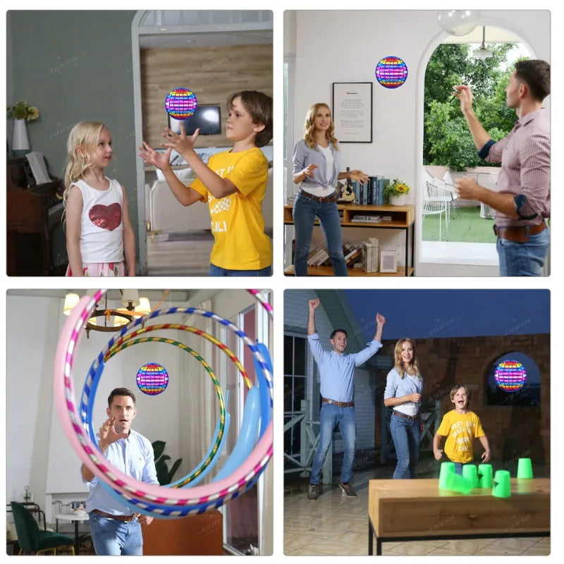Bola voadora Boomerang Flyorb - Magia com luzes led