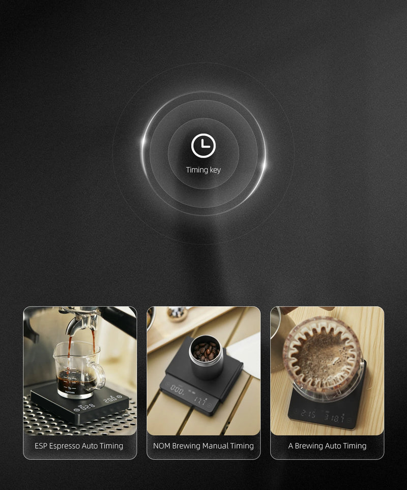 Balança de Café Espresso SearchPean Tiny2s: Alta Precisão com Timer e USB 🔋☕