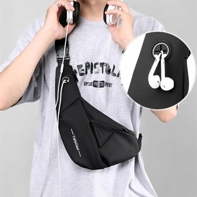 Bolsa Sling Masculina Anti-Roubo: Praticidade e Segurança ! 🎸🔒