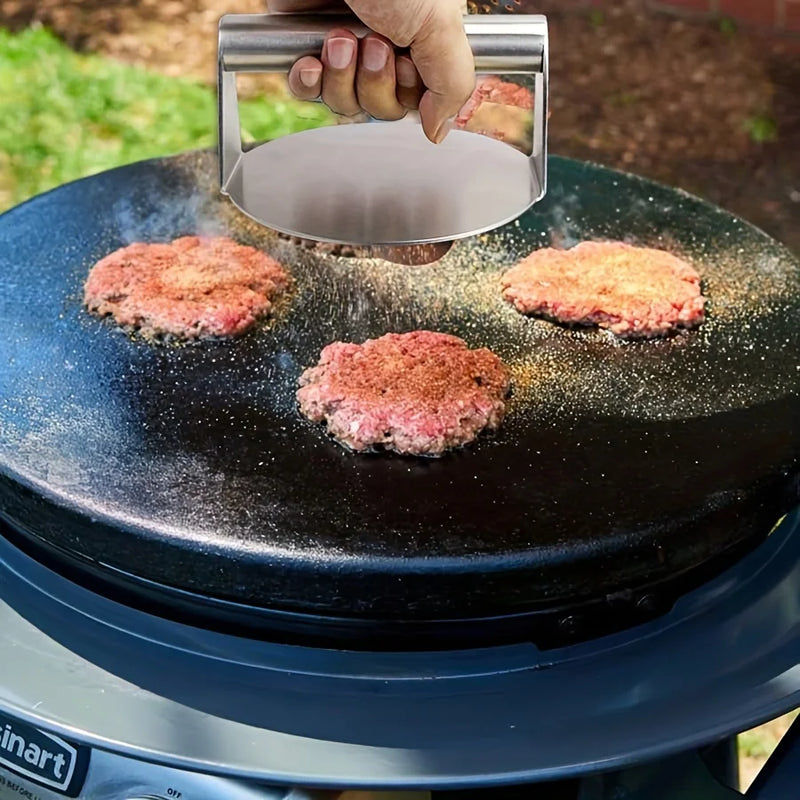 Prensa para Hambúrguer de Aço Inoxidável: Ferramenta Essencial para Cozinha 🍔