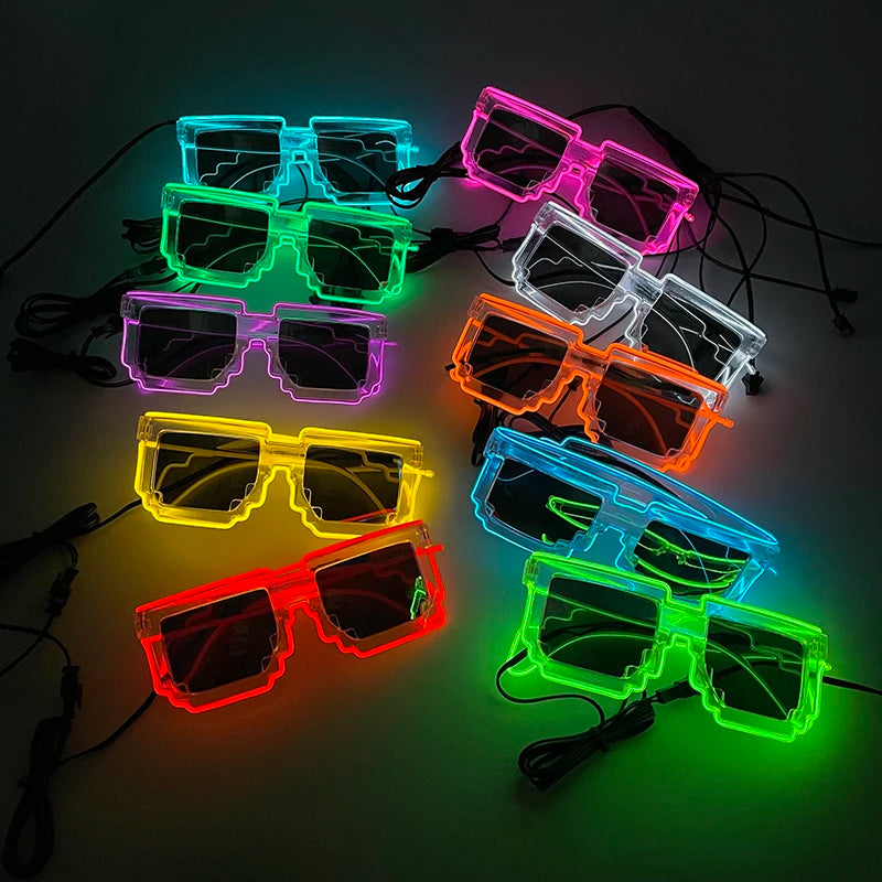 Óculos Luminosos Neon LED: Brilhe no Festival e Chame a Atenção dos Artistas! 🎸✨