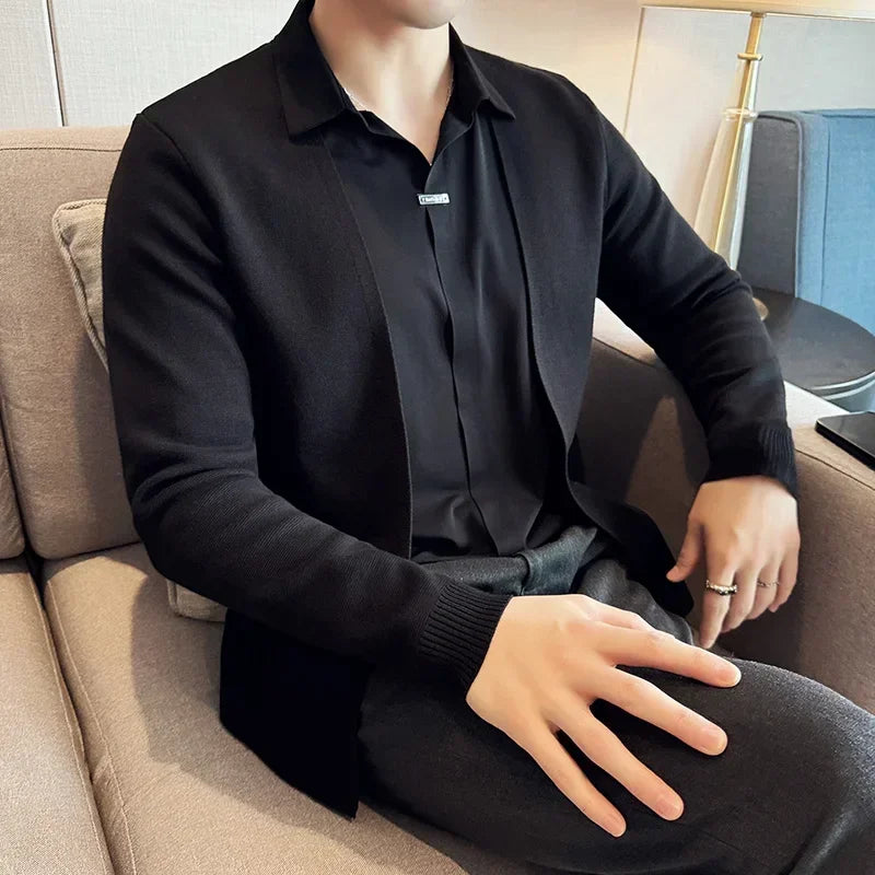 Camisa Layer ™ com Efeito Cardigan de Sobreposição