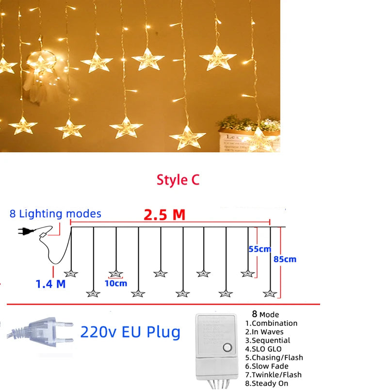 Luzes Com Formas Natalinas Aurora Encantada