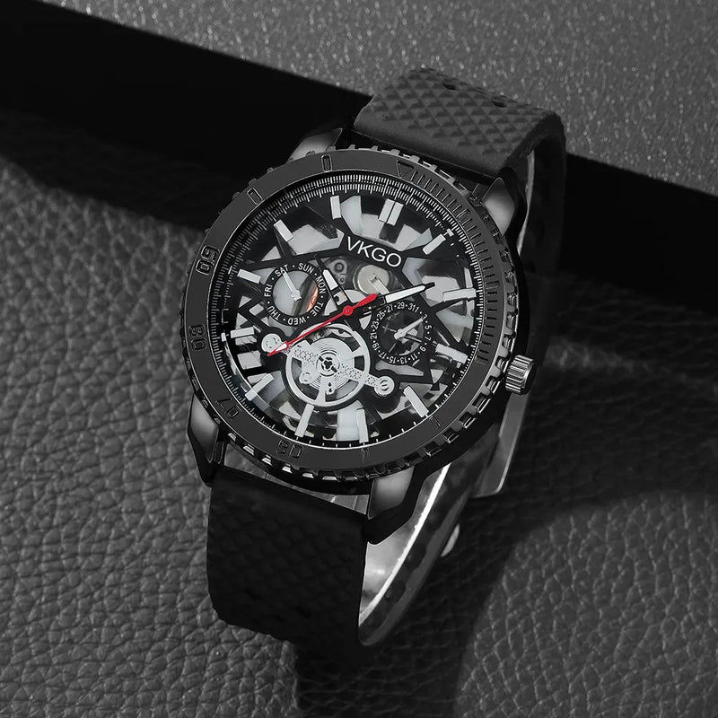 Mens Fashion Quartz Watches Top Brand Luxury Male Clock Watch Sport Mens Wrist Watch Bracelet Set Relogio Masculino