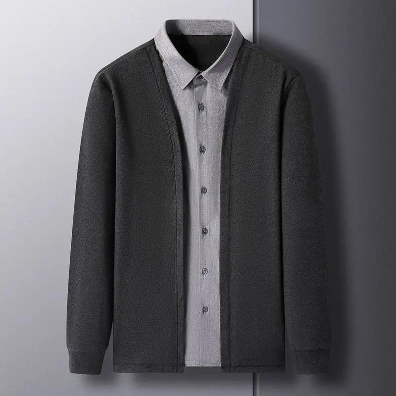 Camisa Cardigan Illusion™ -  Elegância de 2 em 1
