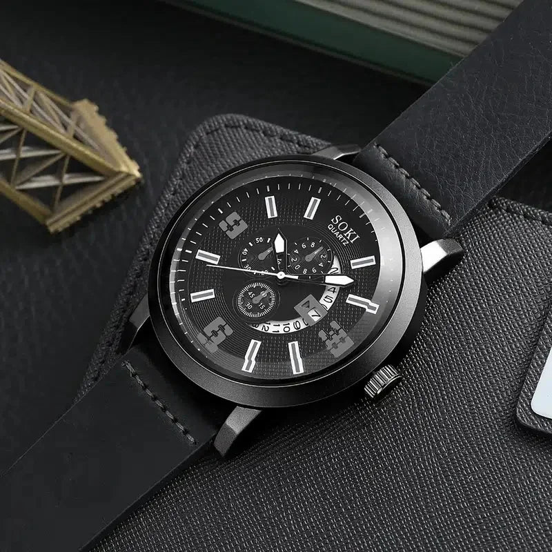 Soki Quartz Men’s Watch - Compre 1 Relógio e Ganhe 3 Pulseiras + Frete Grátis! ⌚🔥 
