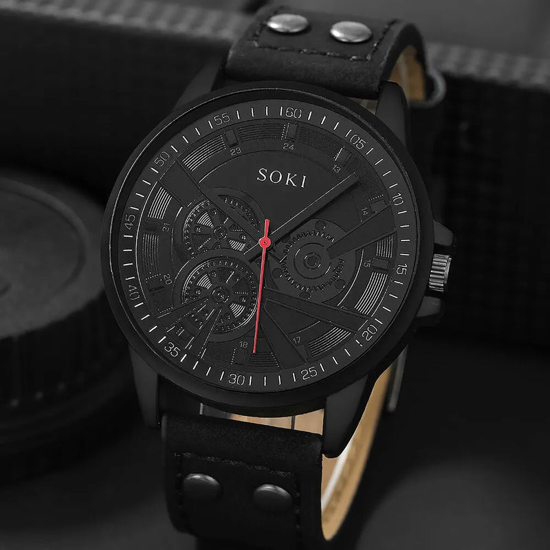 Relógio Masculino SOKI - Estilo e Elegante com Pulseira Extra + Frete Grátis! ⌚✨