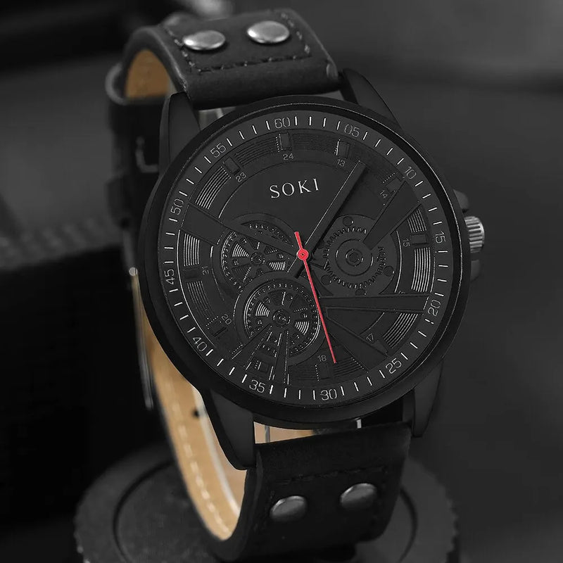 Relógio Masculino SOKI - Estilo e Elegante com Pulseira Extra + Frete Grátis! ⌚✨