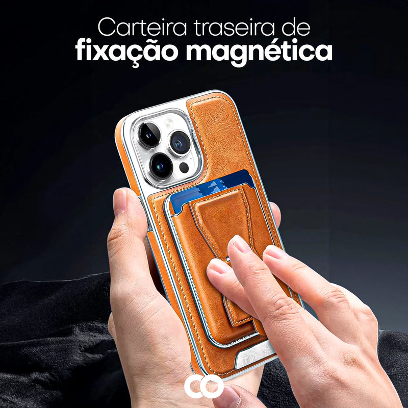 Case Protetora em Couro com Sistema MagSafe | Forged