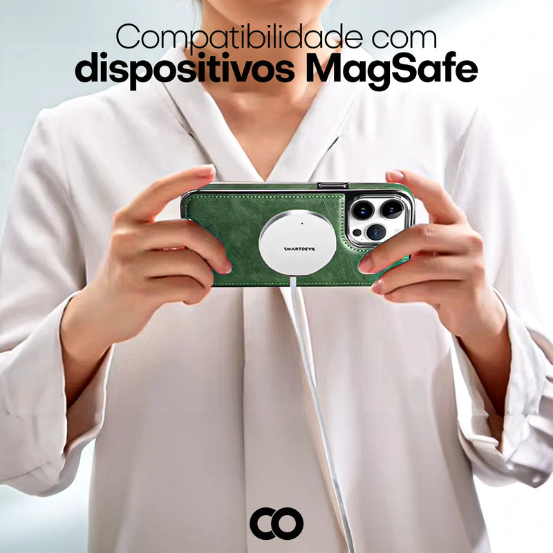 Case Protetora em Couro com Sistema MagSafe | Forged