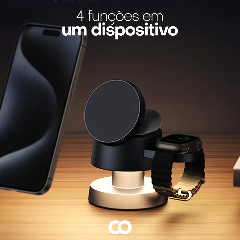 Carregador Magnético por Indução 4 em 1 - MagPro [SISTEMA INTELIGENTE]