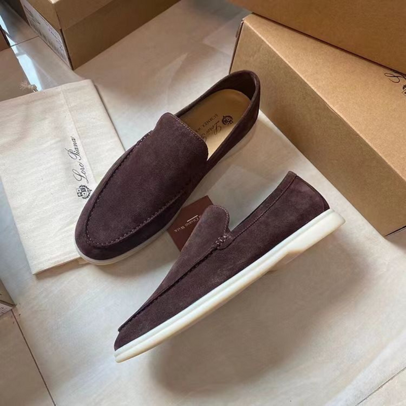 Mocassim Suede Loafer Loro Piana