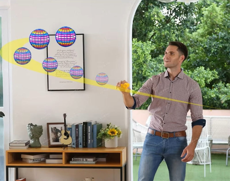 Bola voadora Boomerang Flyorb - Magia com luzes led